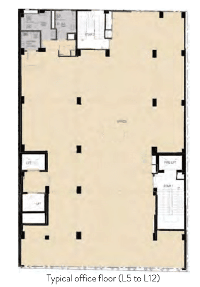 108 Robinson Road typical office floor plan