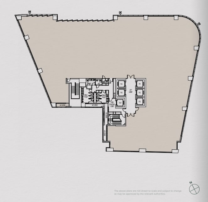 Typical office floor plan in Visioncrest