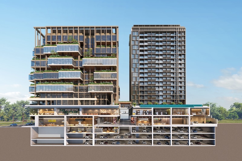 one-sophia-building-cross-section One Sophia building cross section